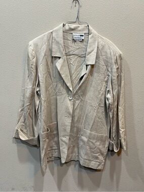 Leslie Fay Haberdashery Blazer linen blend